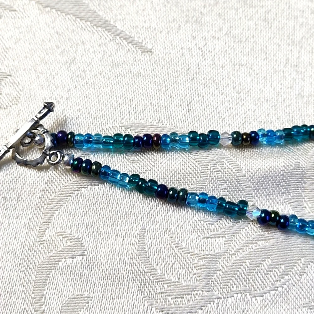Turquoise Blue Heart Pendant Necklace with Silver Accents!